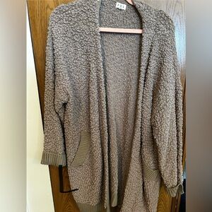 POL Textured Brown Cardigan